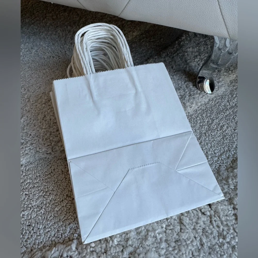 New White Gift Bags Paper Bags Set of 20 small